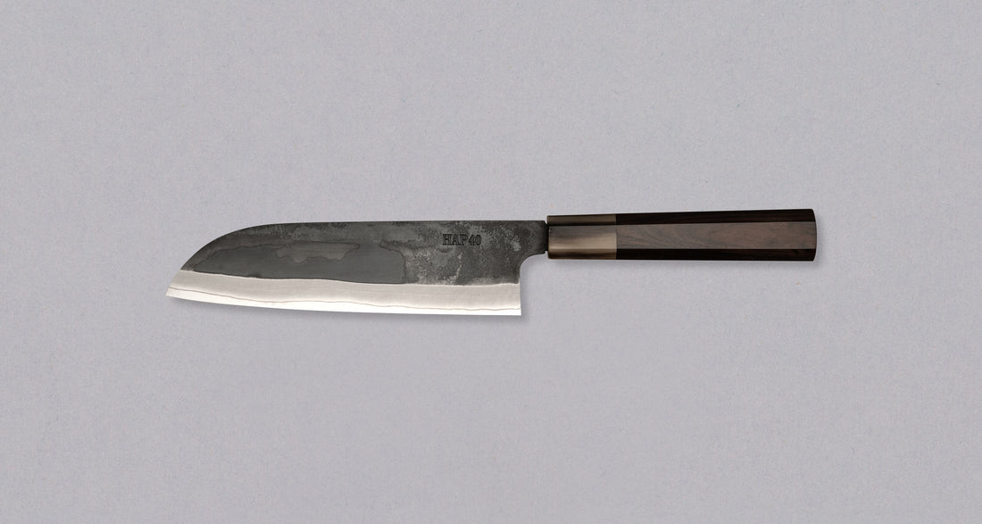 HAP-40 Santoku Black Ebony Blond Buffalo 180 mm