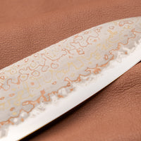 Hayabusa Santoku Aogami #2 Rainbow Damascus 180 mm