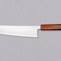 Nož Hokiyama Gyuto SRS13 Migaki 210 mm izvrstan je odabir za sve profesionalne kuhare i kuhare u duši koji vole noževe koji dugo zadržavaju svoju oštrinu, izuzetno su oštri, a pritom su laki za održavanje. Tradicionalni japanski minimalistički izgled oštrice savršeno nadopunjuje elegantna Urushi Flame hrastova drška.