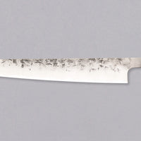 Hokiyama Sujihiki SLD Nashiji 240 mm izrađen je od SLD polu-nehrđajućeg čelika, koji kombinira lako održavanje i impresivno dugo zadržavanje oštrine. Minimalistička površina oštrice kombinacija je nashiji i mat migaki završnog izgleda. Zbog svoje je dužine jedan od najokretnijih sujiki, što ga čini izvrsnim kao poklon.