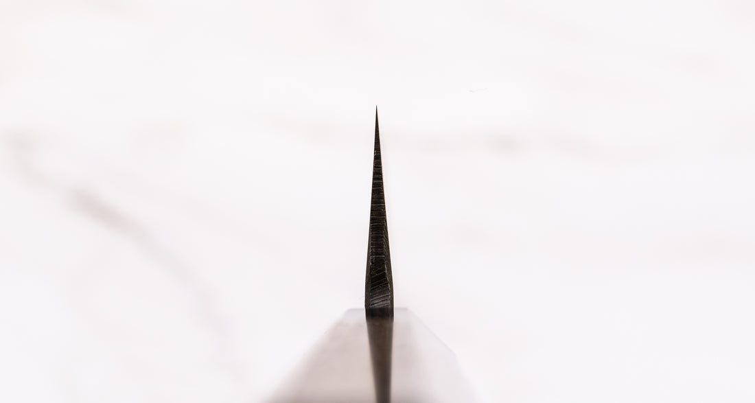 Kumokage Gyuto Aogami #2 Kuro-uchi Damascus 210 mm - octagon_3