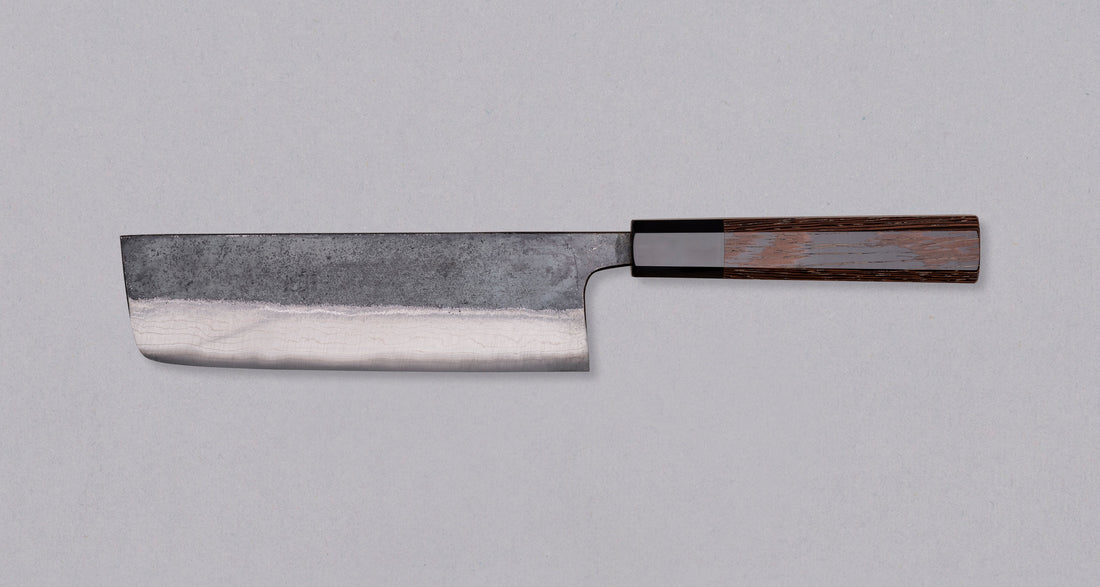 Kumokage Nakiri Aogami #2 Kuro-uchi Damascus 165 mm - octagon_2