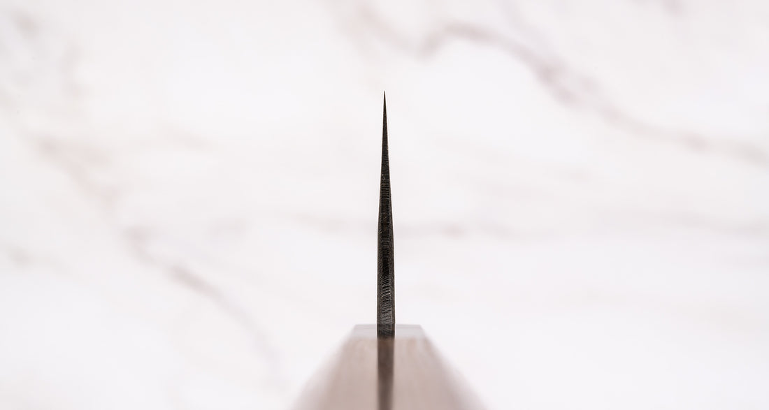 Kumokage Nakiri Aogami #2 Kuro-uchi Damascus 165 mm - octagon_3