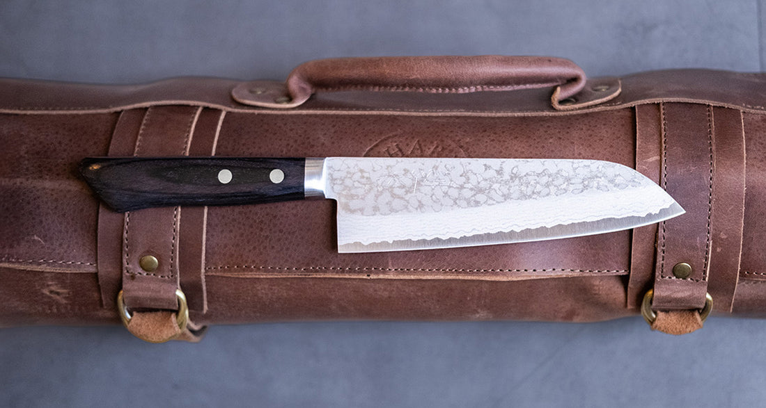 Etsu Village Santoku Damascus Black 170 mm