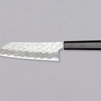 Nigara Bunka VG-10 Damascus Tsuchime višenamjenski je japanski kuhinjski nož pogodan za pripremu mesa, ribe i povrća. Jezgra od nehrđajućeg čelika VG-10 garancija je za dugotrajnu oštrinu i minimalno održavanje. Iznimne karakteristike i izgled noža nadopunjuje drška japanskog tipa (Wa), izrađena od luksuzne ebanovine.