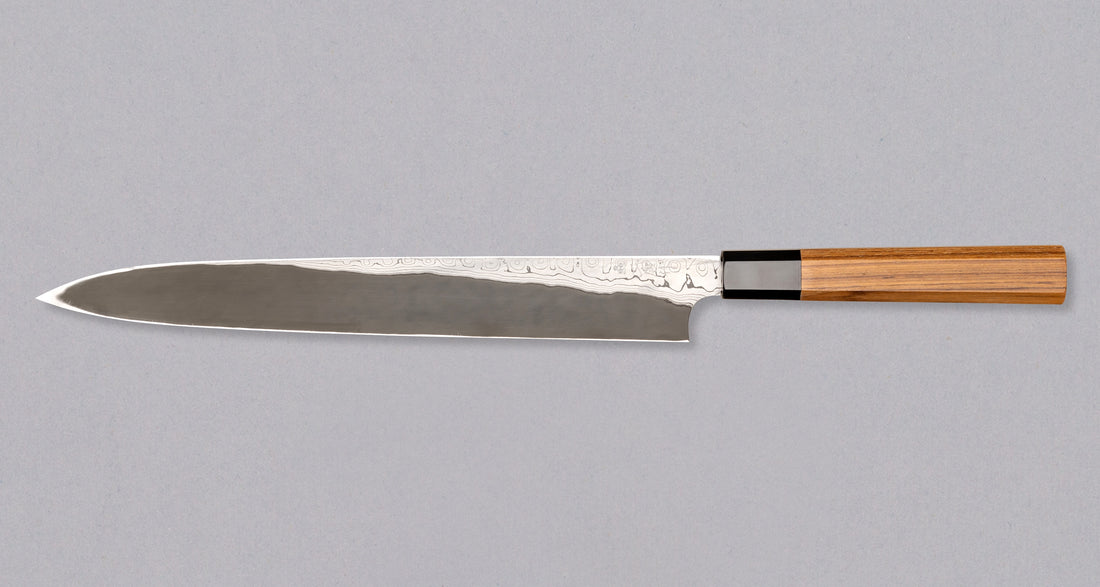 Nigara Kurozome Yanagiba Aogami #2 Damascus 300 mm