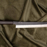 Japanski nož – Nigara Sakimaru sujihiki SG2 Kurouchi Tsuchime 300mm Ebony