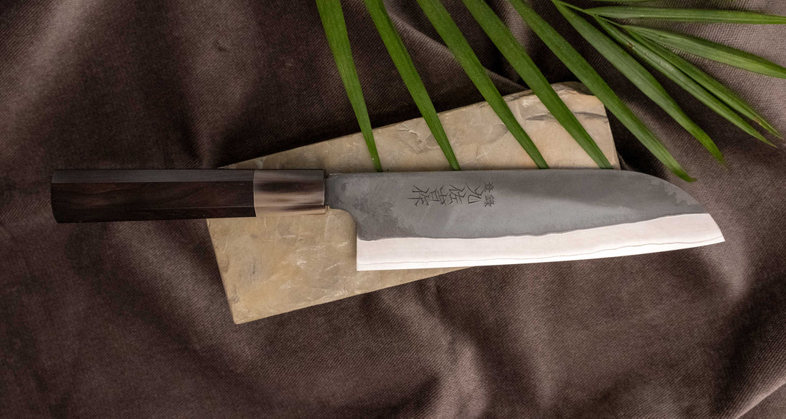 HAP-40 Santoku Black Ebony Blond Buffalo 180 mm
