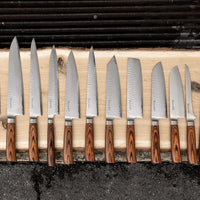 Tamahagane San Kengata 190 mm ili Bunka je svestran kuhinjski nož koji će blistati prilikom sjeckanja i rezanja na kuhinjskoj dasci. Veličina oštrice je 190 mm. Noževe Tamahagane izrađuju u Nigati u Japanu, u regiji poznatoj po proizvodima od čelika. Napravljeni su na tradicionalan način uz upotrebu moderne tehnologije.