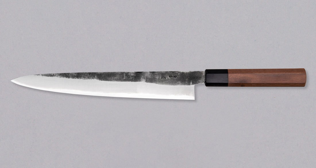 Tanaka Sujihiki Aogami #2 Nashiji Kuro-uchi 255 mm_2