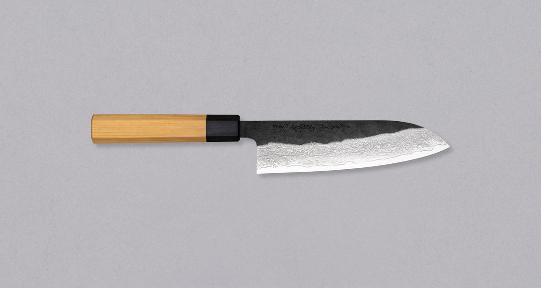 TOJIRO ATELIER Santoku VG-10 Kuro-uchi Damascus 170 mm_1
