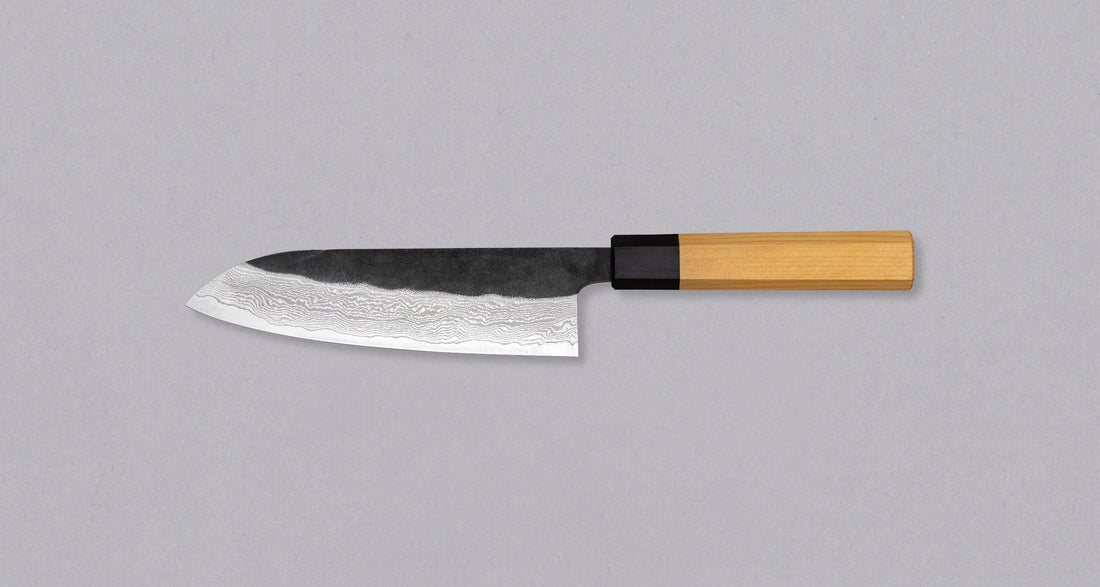 TOJIRO ATELIER Santoku VG-10 Kuro-uchi Damascus 170 mm_2