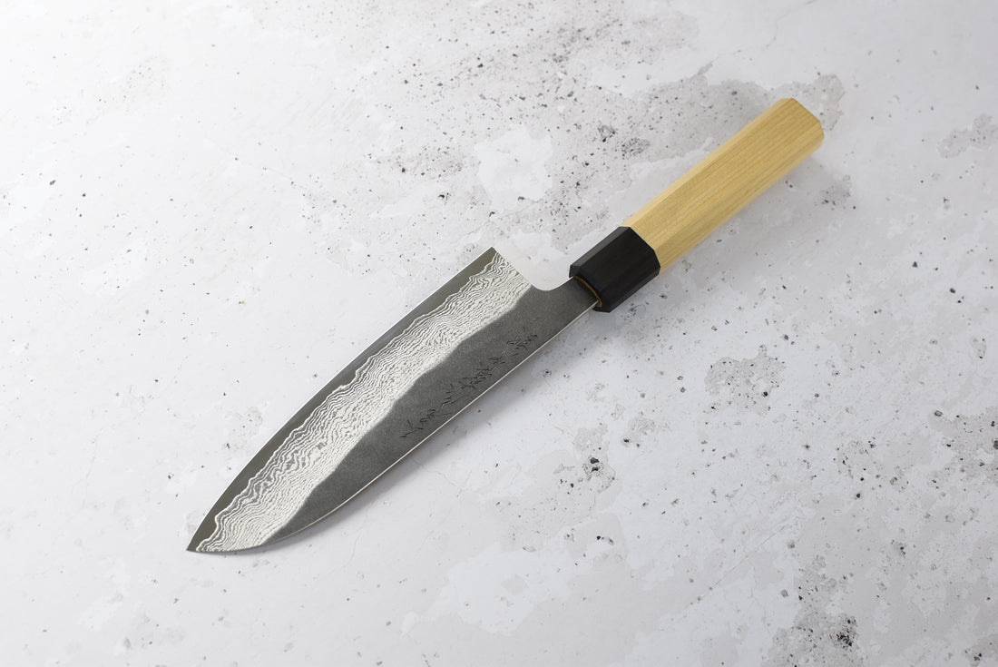 TOJIRO ATELIER Santoku VG-10 Kuro-uchi Damascus 170 mm_5