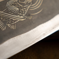 Japanski nož – Yoshida gyuto SUJ Kuro uchi mm Koi Fish 0S