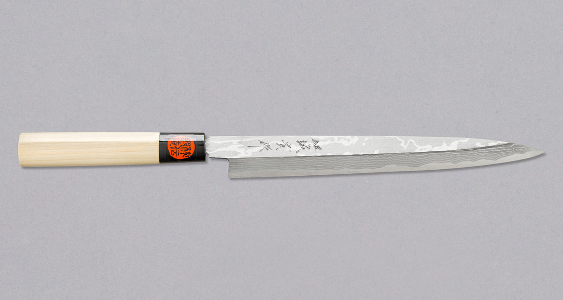 Tanaka Yanagiba Aogami #2 Damascus 240 mm_1