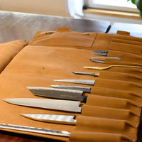SharpEdge kožna torba za noževe - svijetlo smeđa [10 džepova]_2