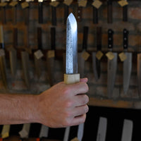 Makiri Hocho Shirogami #2 Hammered 135 mm_7