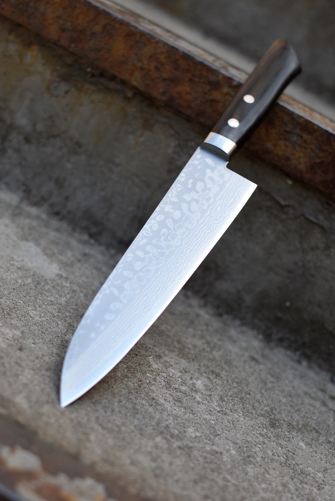 Etsu Village Gyuto Damascus Black 180 mm_5