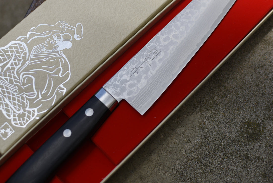 Etsu Village Gyuto Damascus Black 180 mm_4