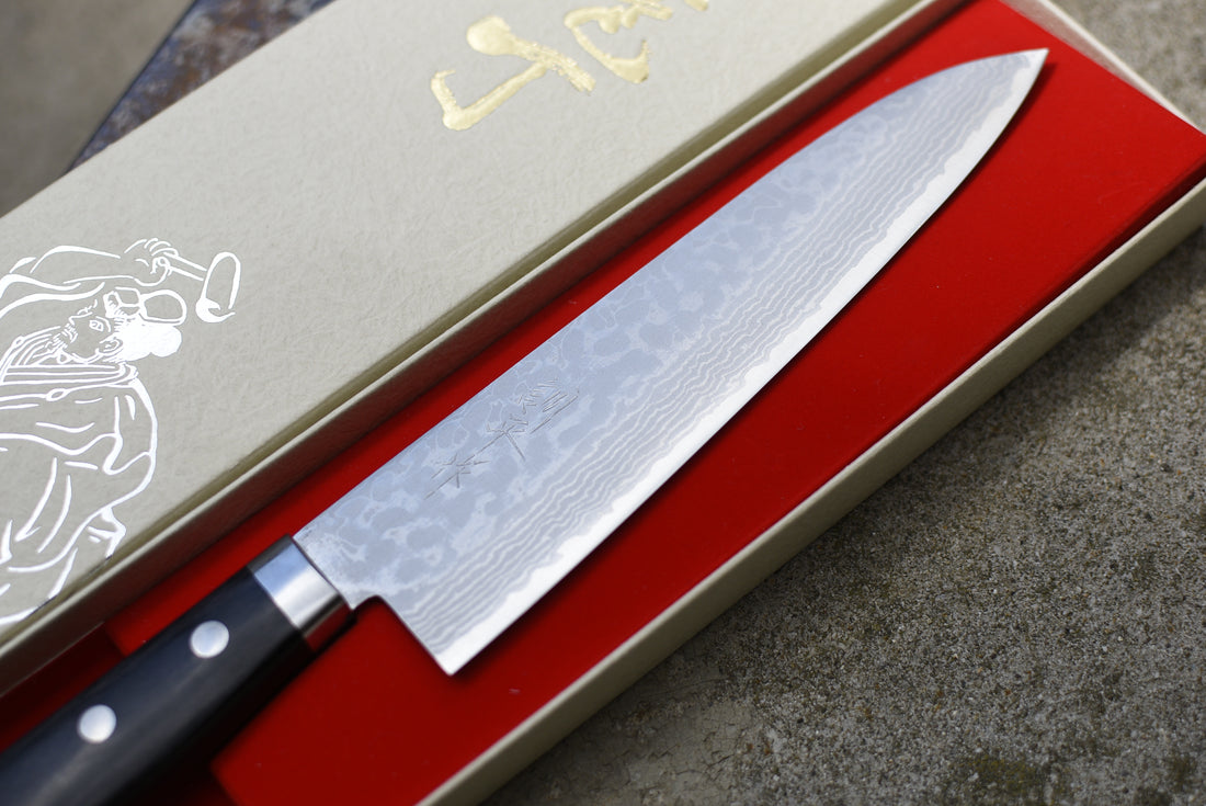 Etsu Village Gyuto Damascus Black 180 mm_3