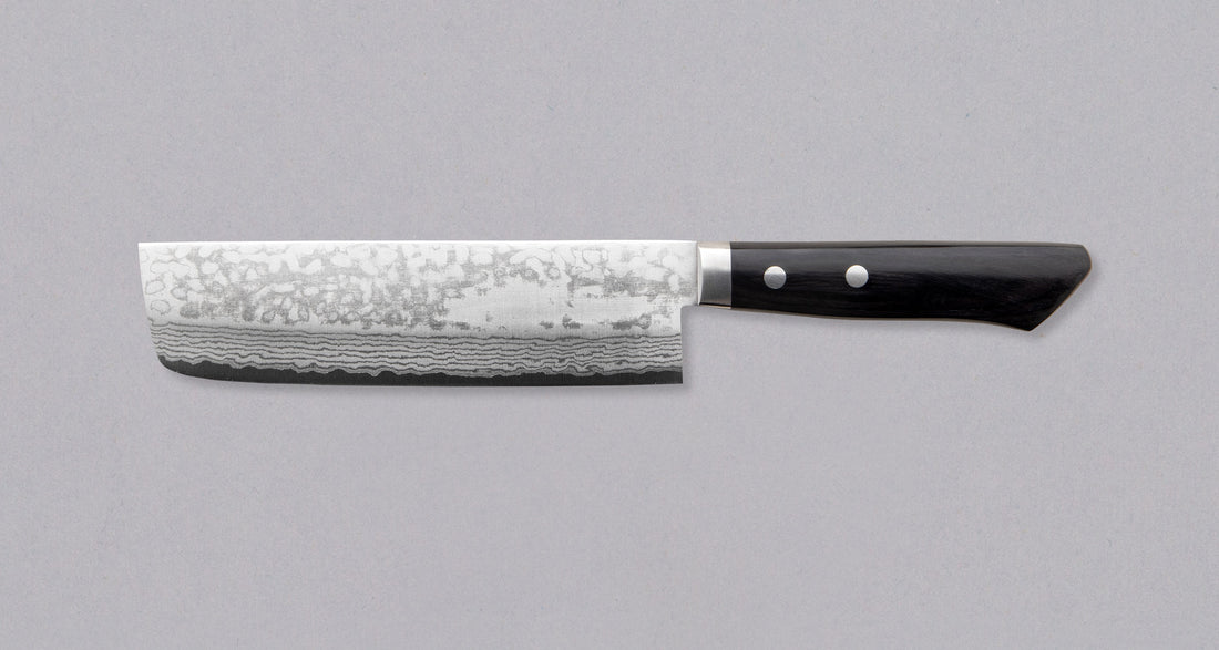 Etsu Village Nakiri Damascus Black 165 mm_2