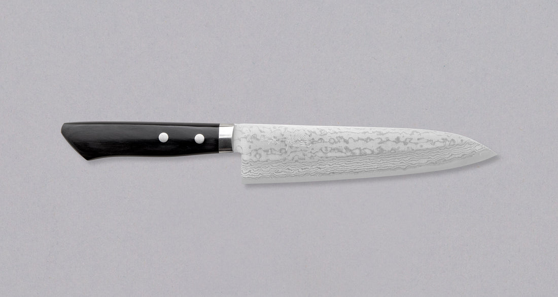 Etsu Village Gyuto Damascus Black 180 mm_1
