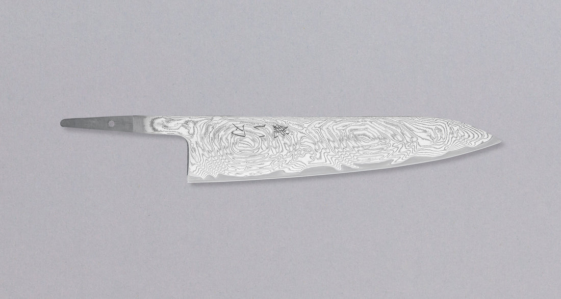 Hokiyama Gyuto Swirl Damascus 210 mm - OŠTRICA_1