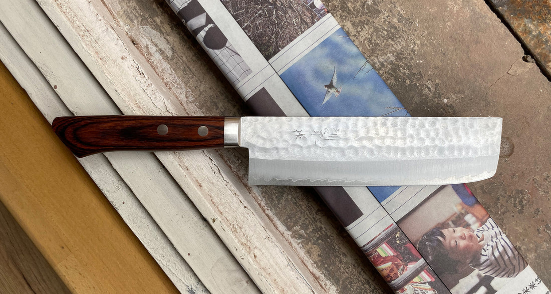 Etsu Village Nakiri Hammered Mahagony 165 mm_2