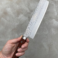 Etsu Village Nakiri Hammered Mahagony 165 mm_4