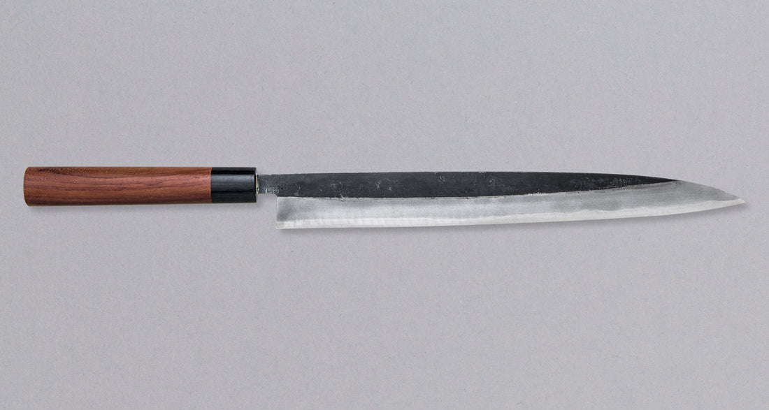 Kajiwara Sujihiki Aogami #1 Kuro-uchi 300 mm_1