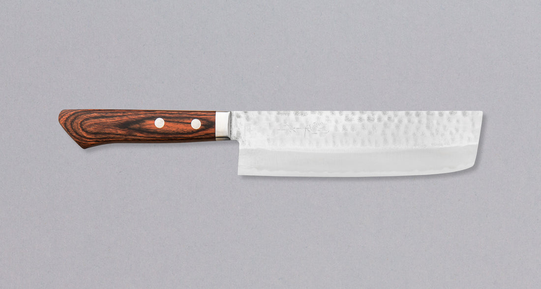 Etsu Village Nakiri Hammered Mahagony 165 mm_1