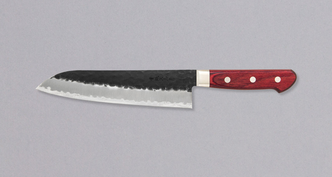 Tsunehisa Santoku AS Kuro-uchi Red 180 mm_2