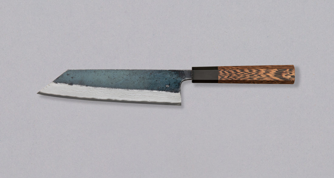 Kumokage Bunka Aogami #2 Kuro-uchi Damascus 180 mm_2
