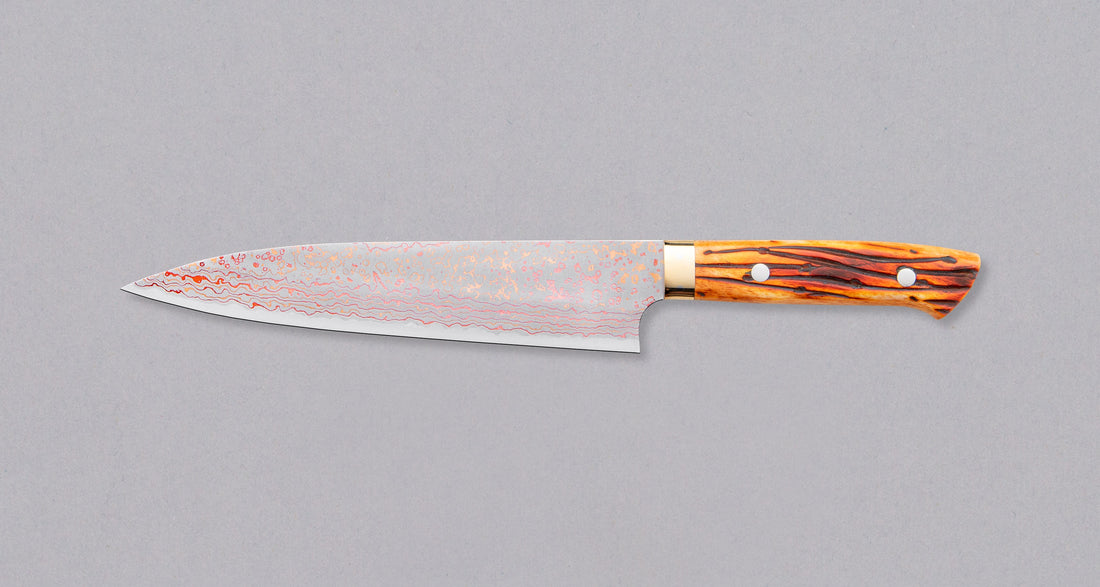 Saji Gyuto VG-10 Rainbow Damascus 210 mm_2