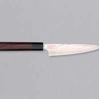 Saji Petty Aogami #2 Wa Rainbow Damascus 135 mm_1