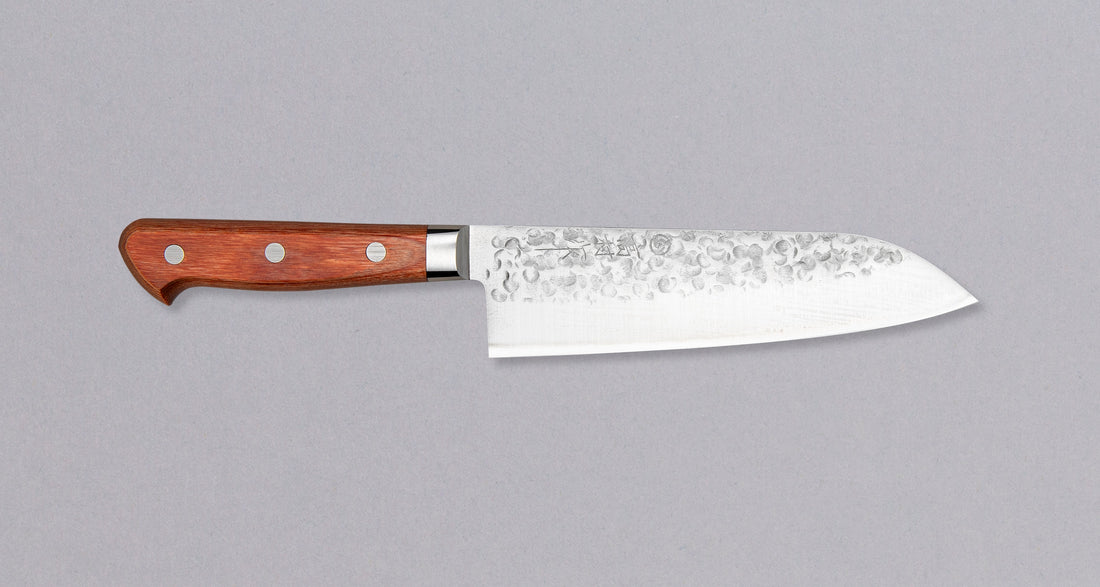 Takamura Santoku Tsuchime Chromax Brown 170 mm_1