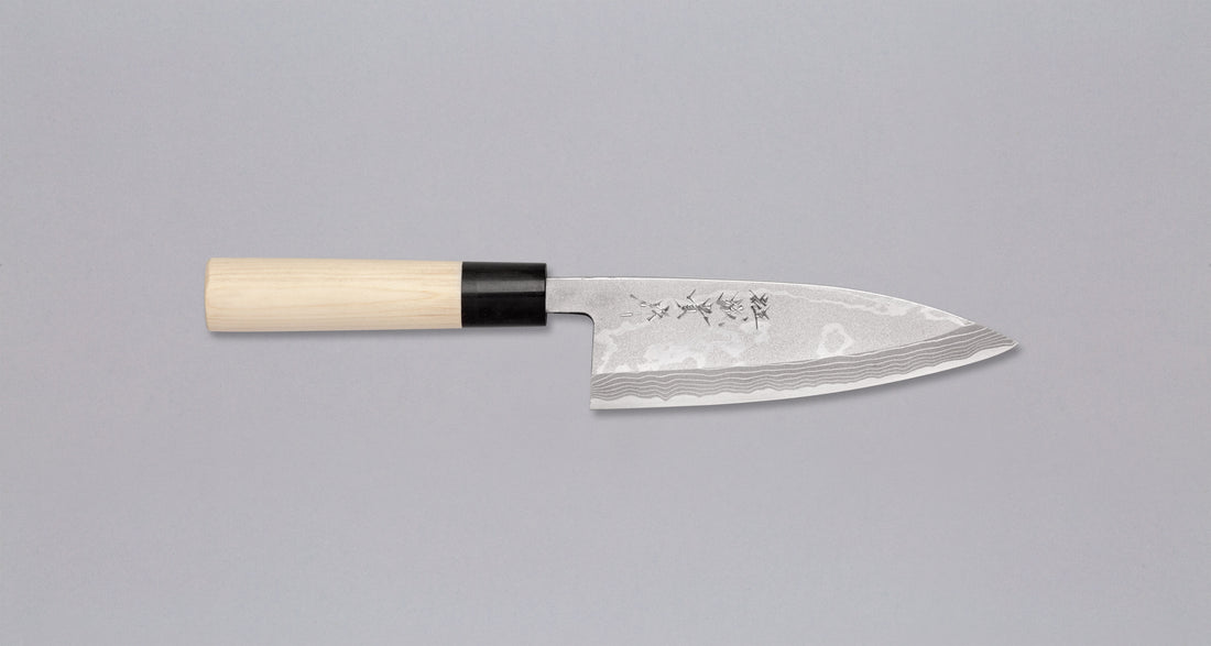 Tanaka Deba Aogami #2 Damascus 135 mm_1