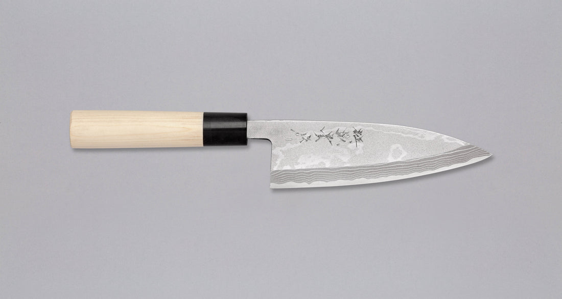 Tanaka Deba Aogami #2 Damascus 165 mm_1