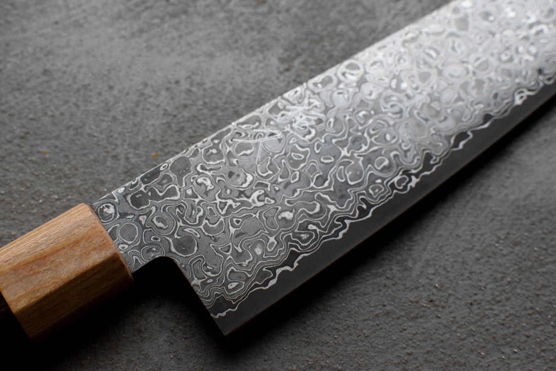 Tsunehisa AUS-10 Damascus Gyuto 210 mm_7