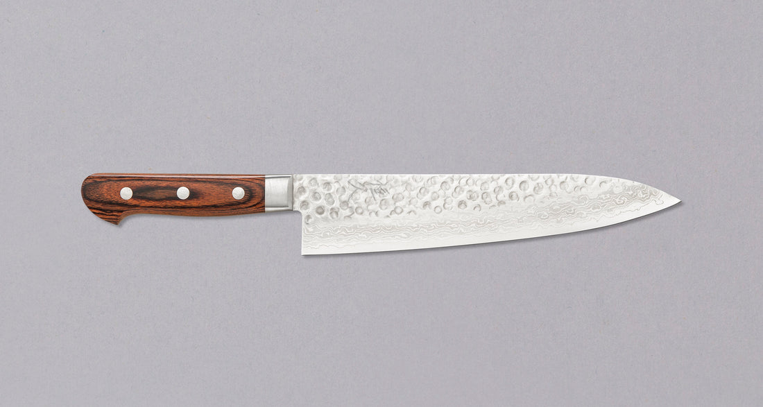 Tsunehisa Gyuto VG-10 Damascus Brown 210 mm_1