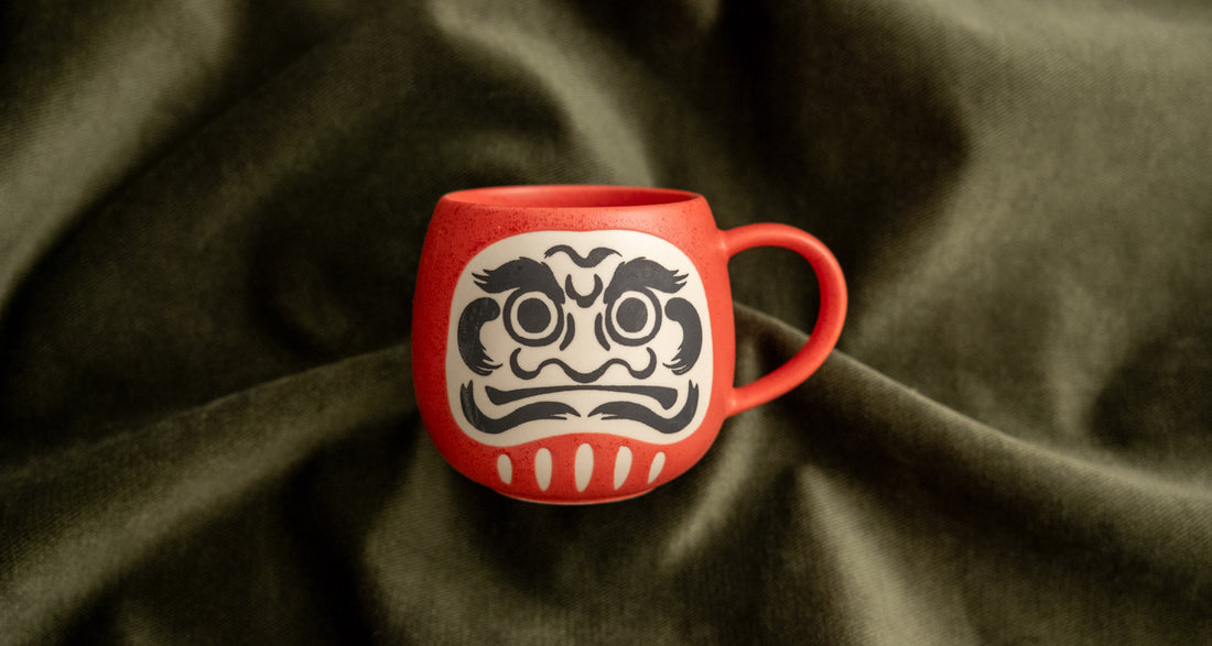Mino japanska šalica Daruma [crvena]