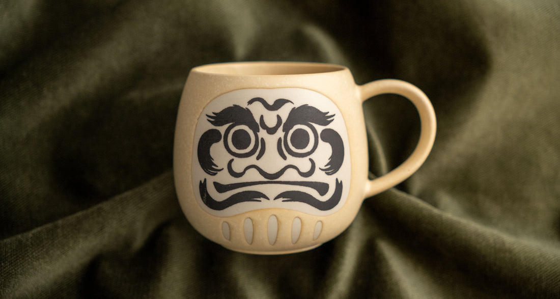 Mino japanska šalica Daruma [bež]