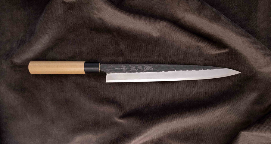 Tojiro Yanagiba Shirogami Hammered Kuro-uchi 270 mm