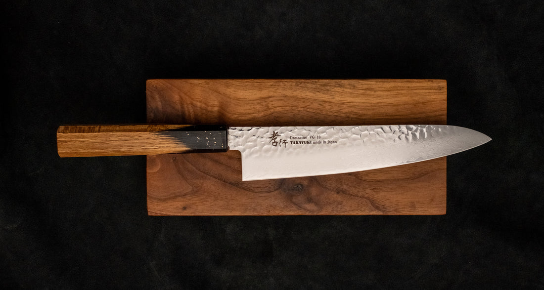 Sakai Takayuki Kokushin Gyuto VG-10 Damascus 210 mm Wa