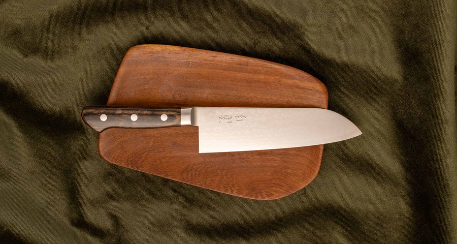Kajiyamura Hakuun Santoku VG-10 Damascus 165 mm