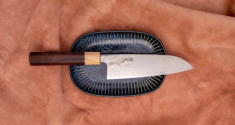 Tsunehisa Santoku SLD Damascus 165 mm [Palisandar - Cedrovina]