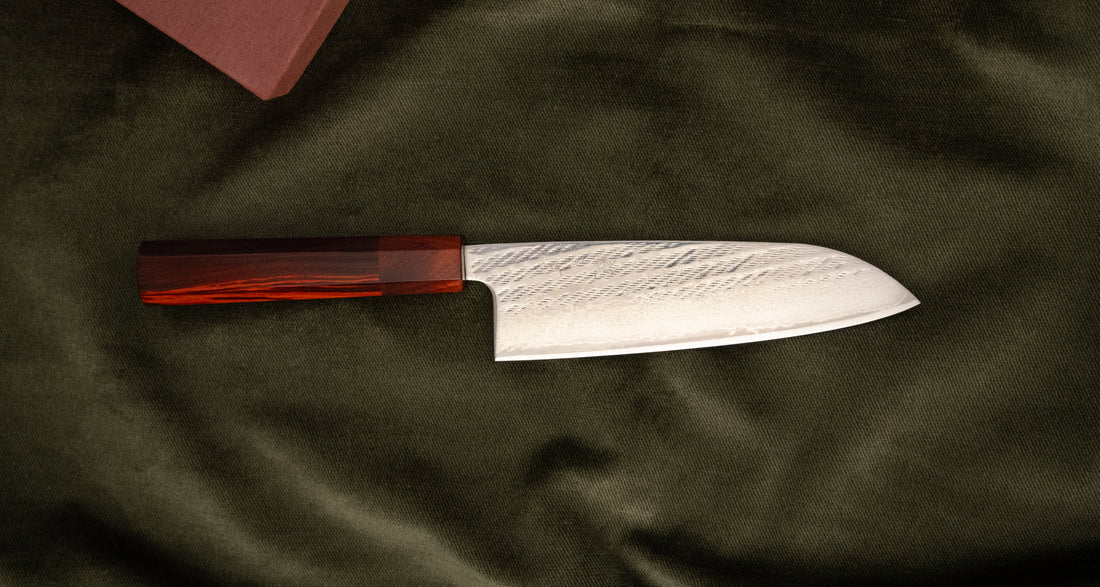 Hokiyama Santoku Ginsanko Nawame Damascus 165 mm [Kaotan/Rosewood]
