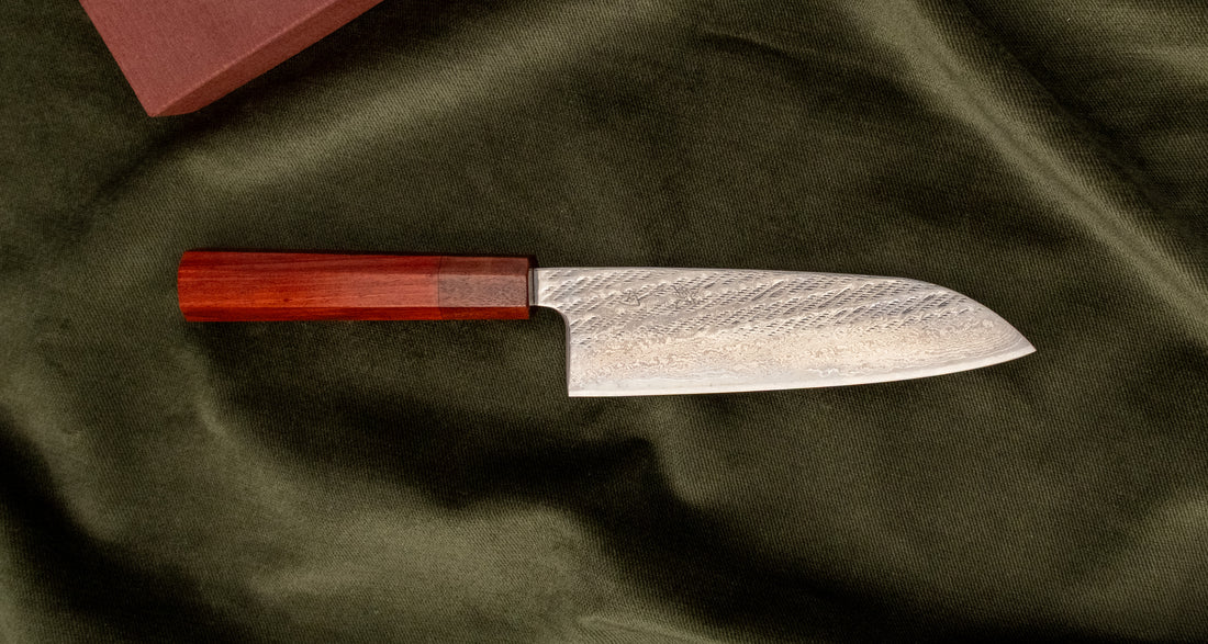 Hokiyama Santoku Ginsanko Nawame Damascus 165 mm [Kaotan/Rosewood]