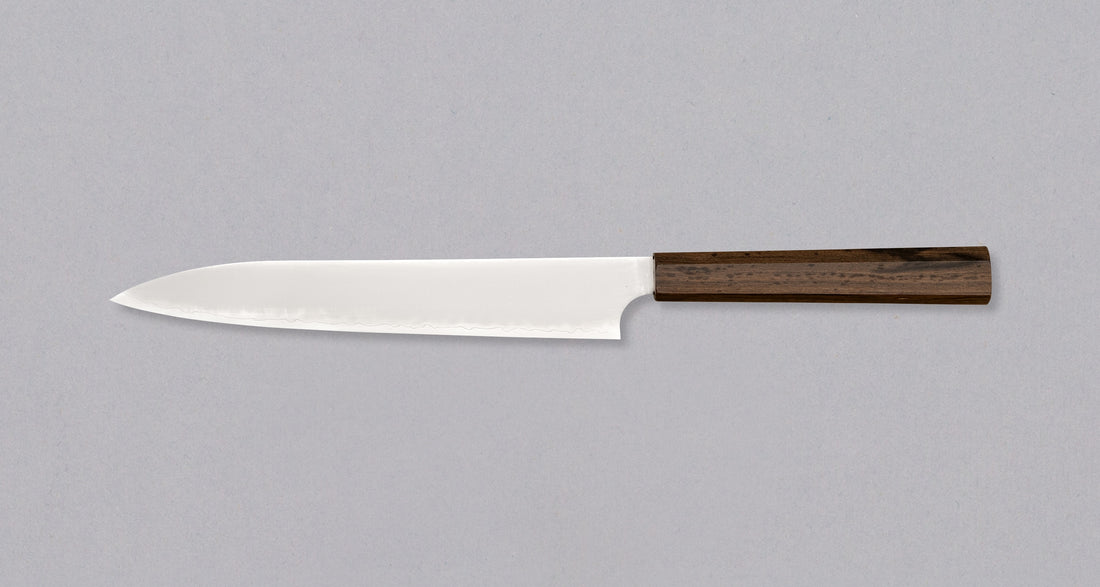 Hatsukokoro Kanetsugu Sujihiki Chromax Migaki 240 mm [ebony]