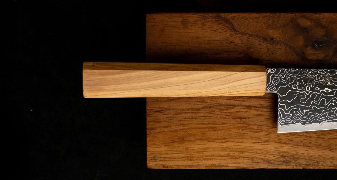 Hatsukokoro Mercury Gyuto Kurozome Damascus 210 mm [Mono Olivewood]